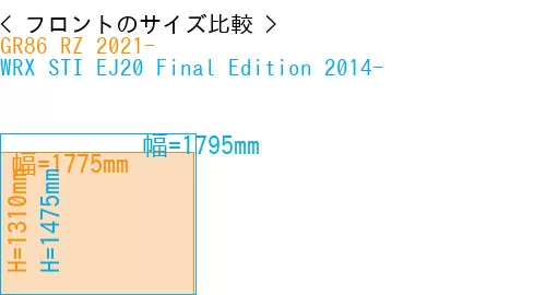 #GR86 RZ 2021- + WRX STI EJ20 Final Edition 2014-